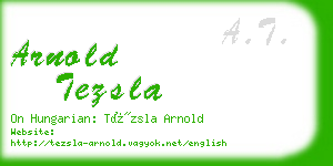 arnold tezsla business card